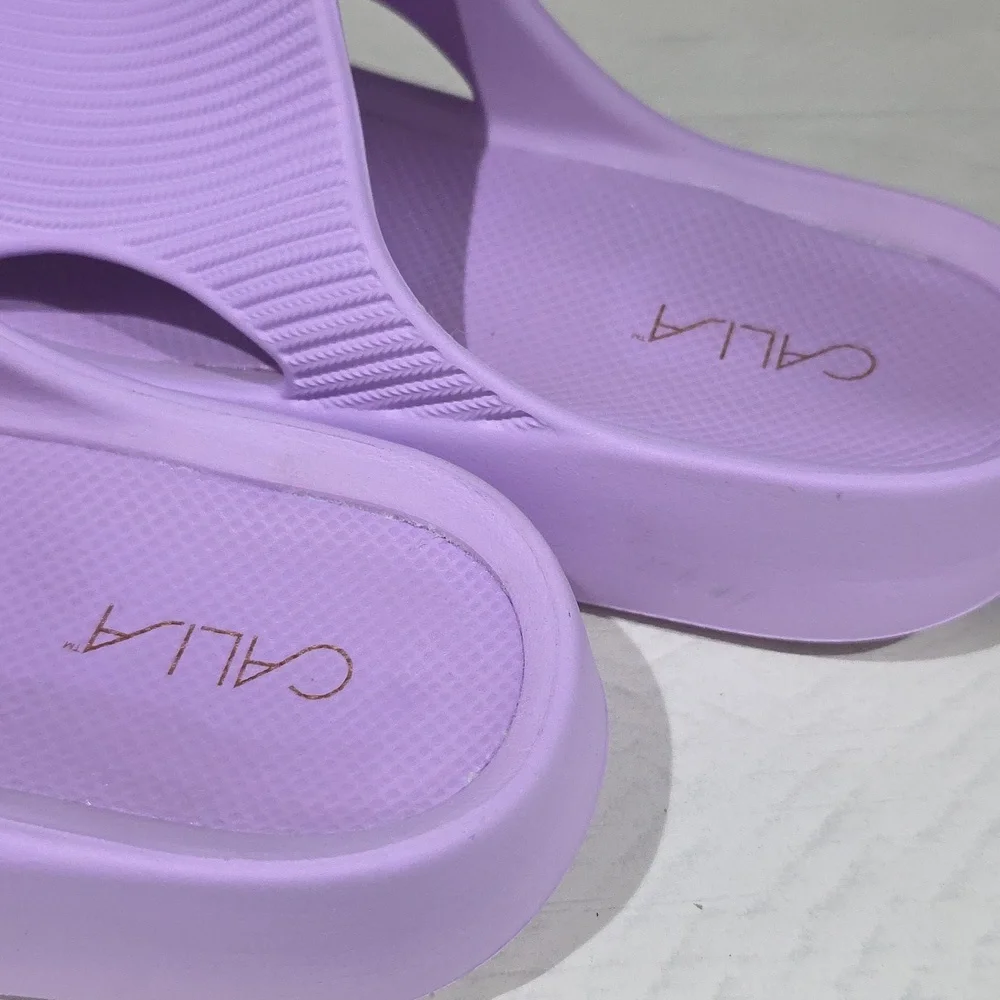 CALIA Lilac Molded Slides Womens Sz8 - Picture 6 of 7